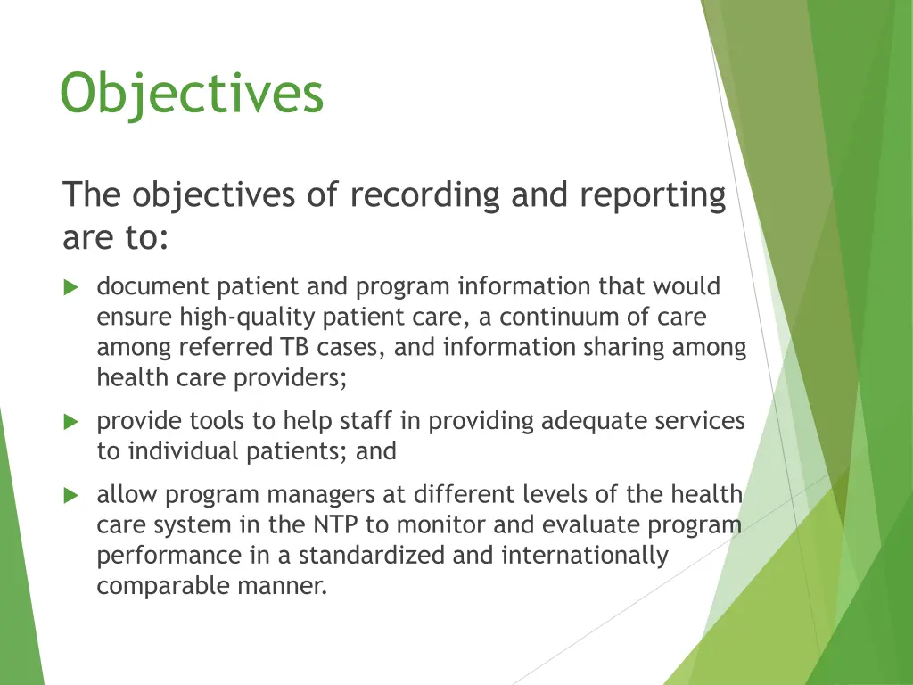 objectives