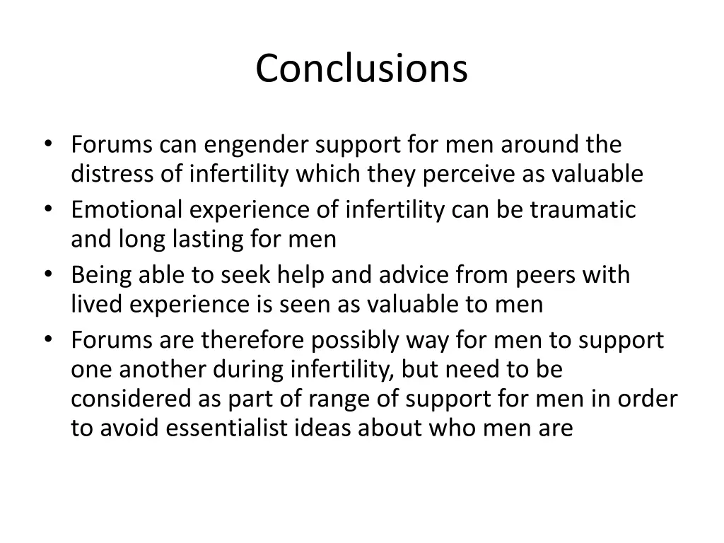 conclusions