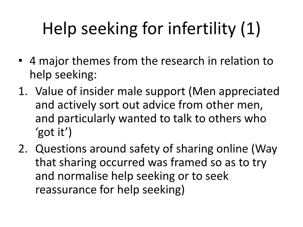 help seeking for infertility 1