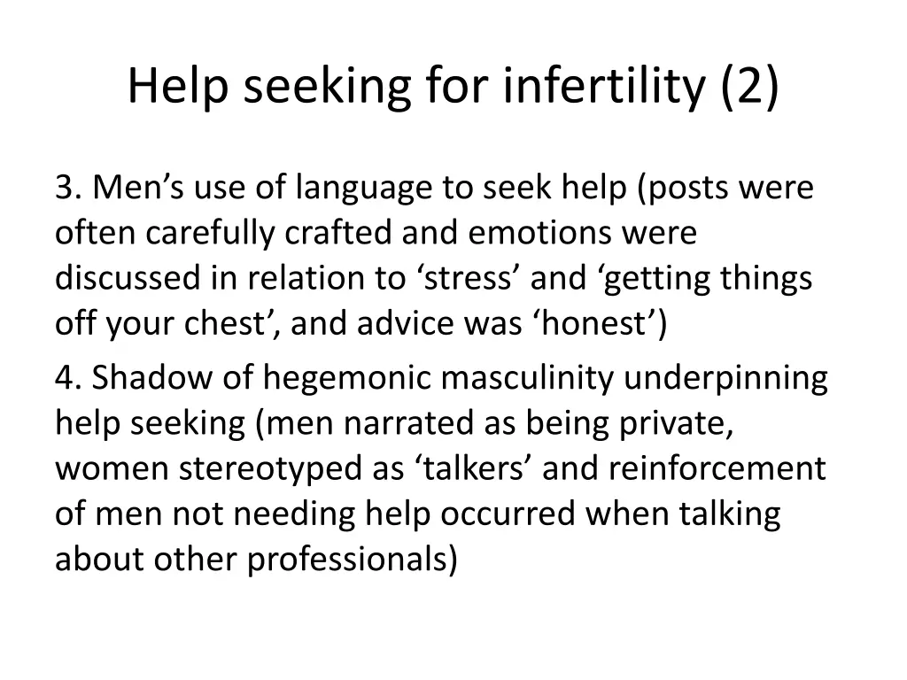 help seeking for infertility 2