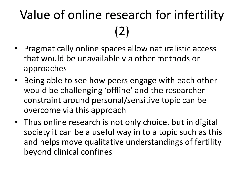 value of online research for infertility 1