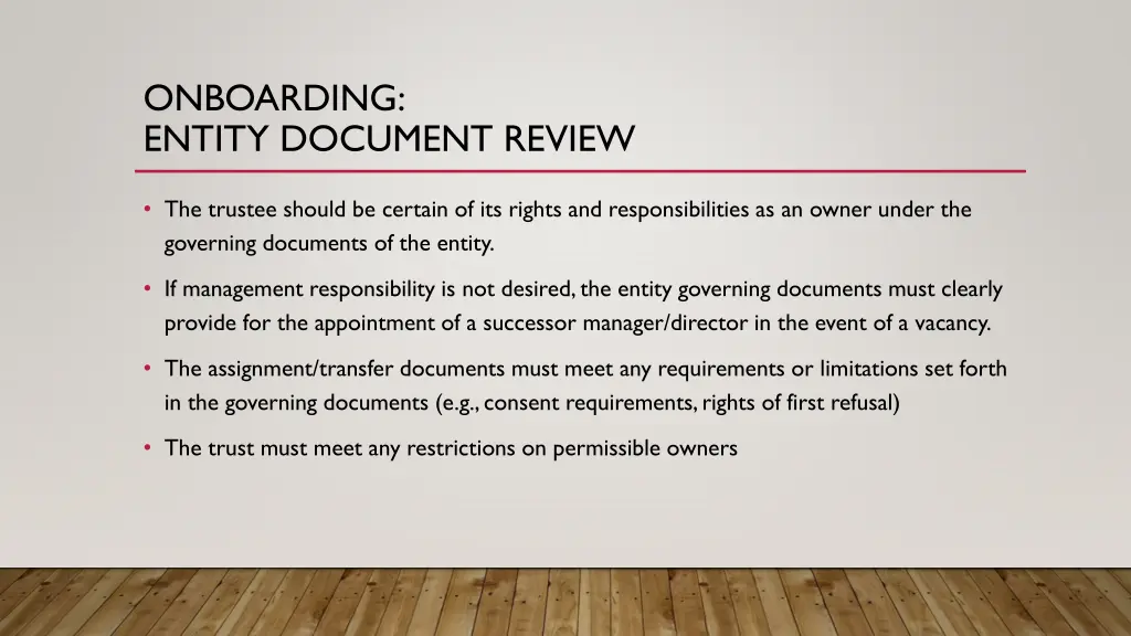 onboarding entity document review