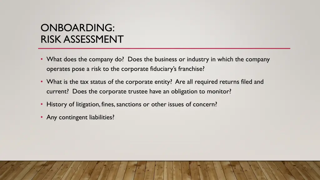 onboarding risk assessment