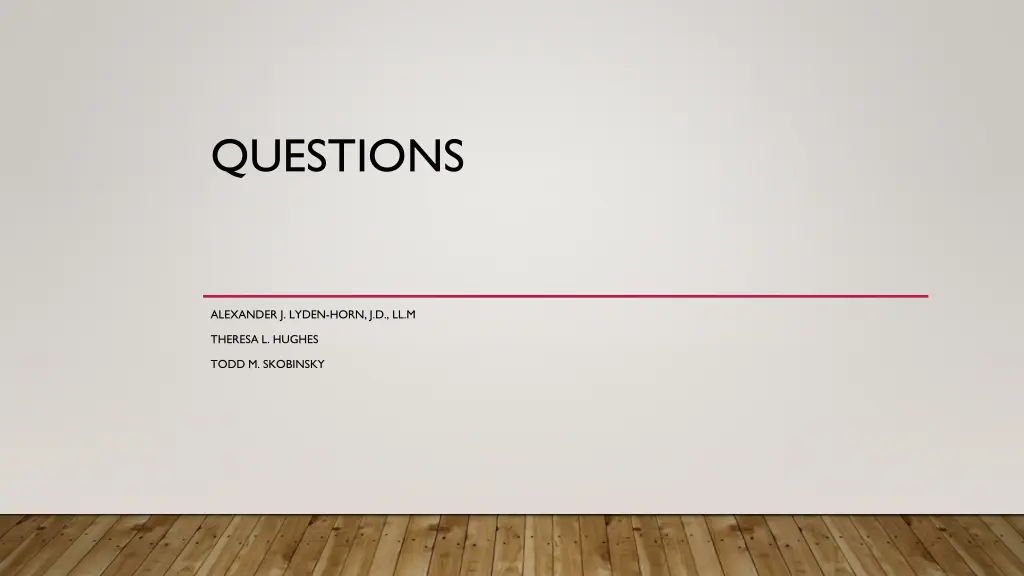 questions