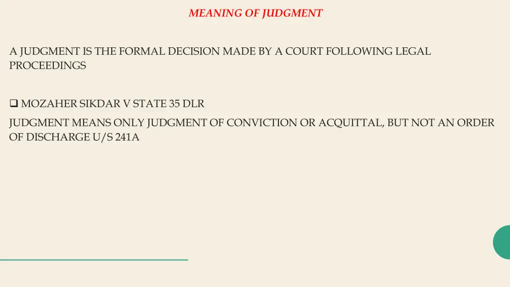 meaning of judgment