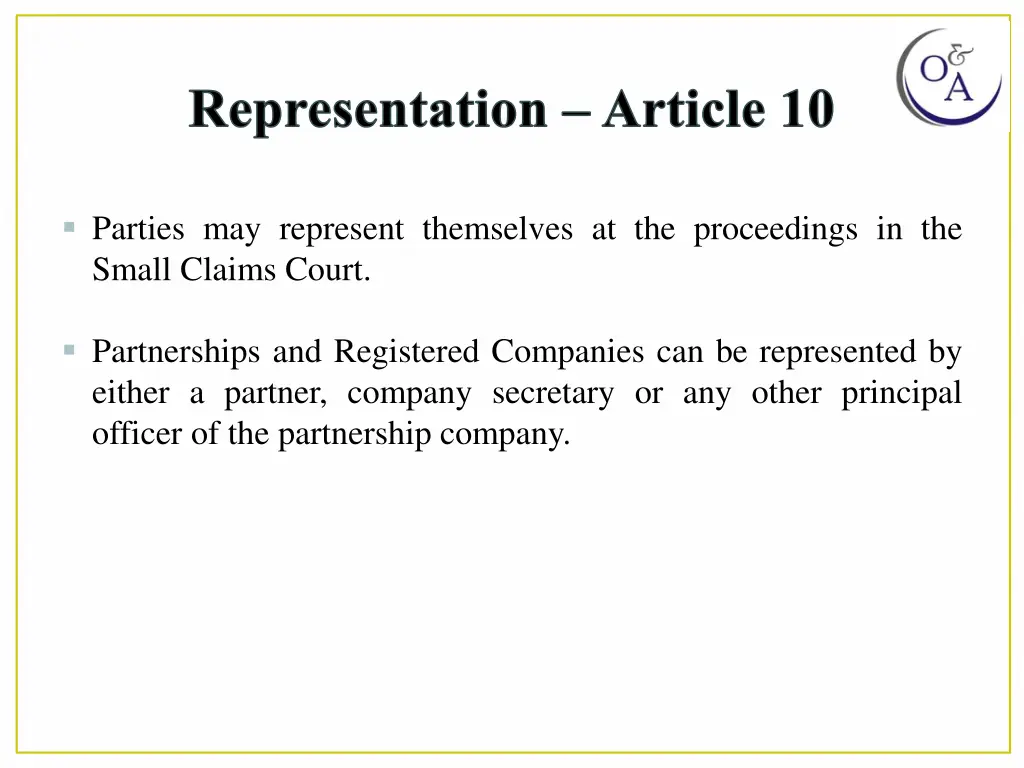 representation article 10