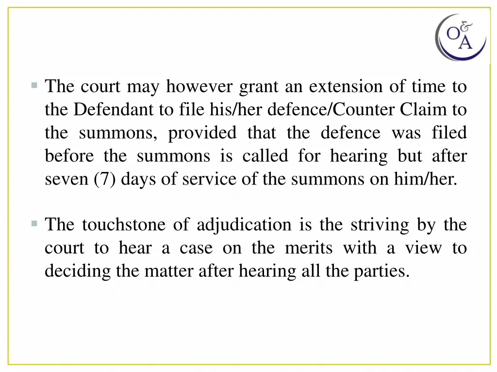 the court may however grant an extension of time