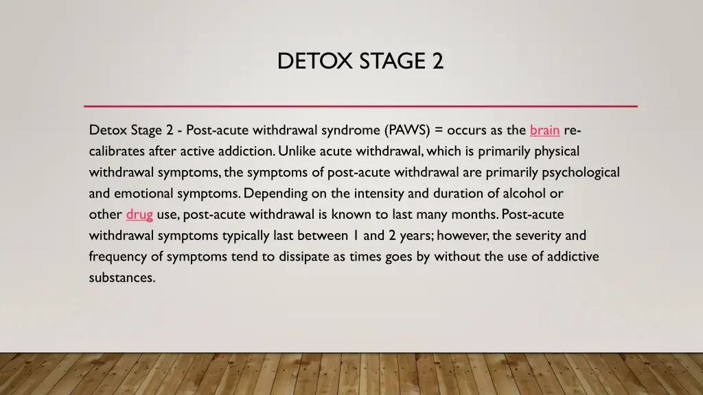 detox stage 2