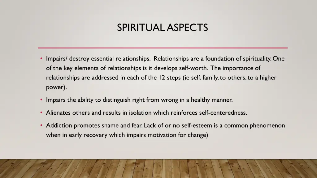 spiritual aspects