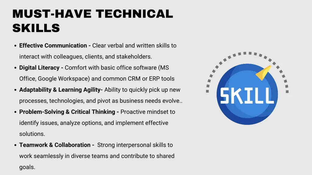 must have technical skills