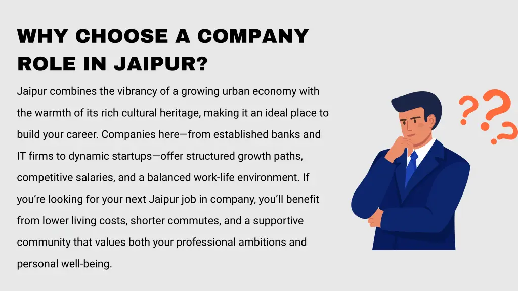 why choose a company role in jaipur