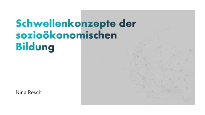schwellenkonzepte der sozio konomischen bildung