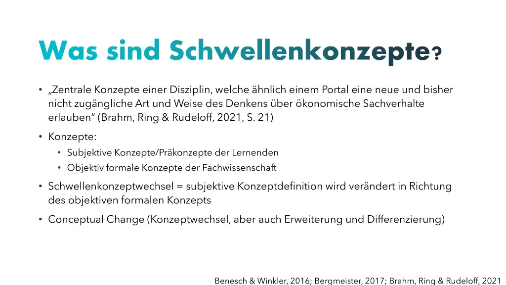 was sind schwellenkonzepte