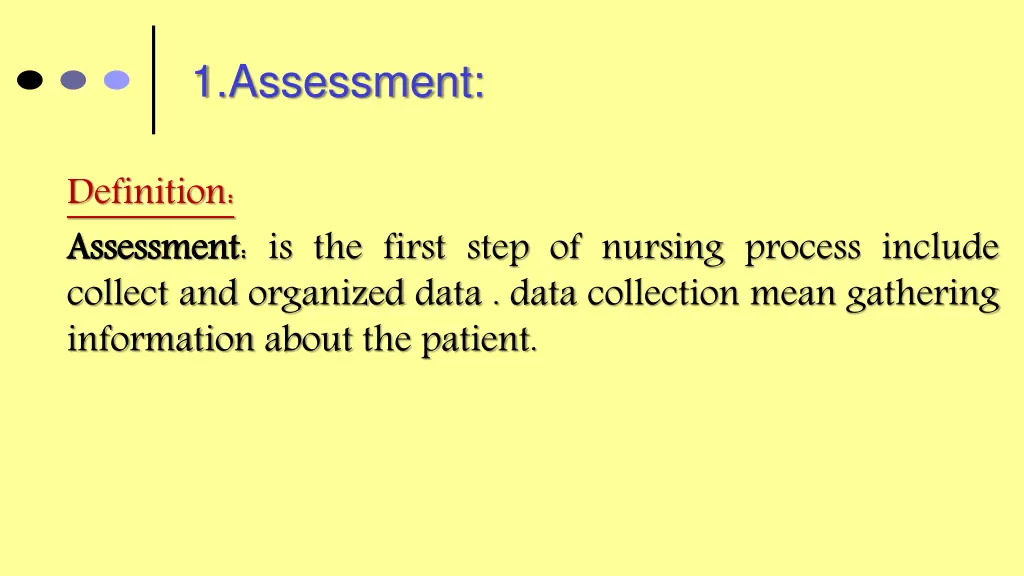 1 assessment