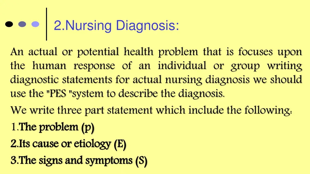 2 nursing diagnosis