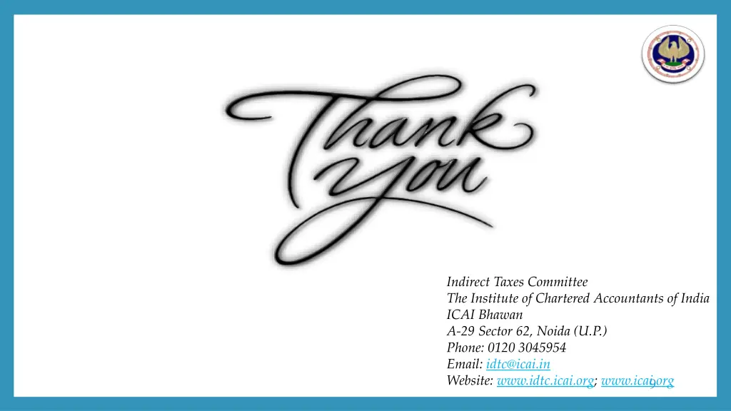 indirect taxes committee the institute