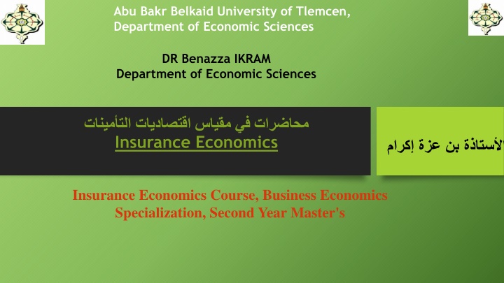 abu bakr belkaid university of tlemcen department