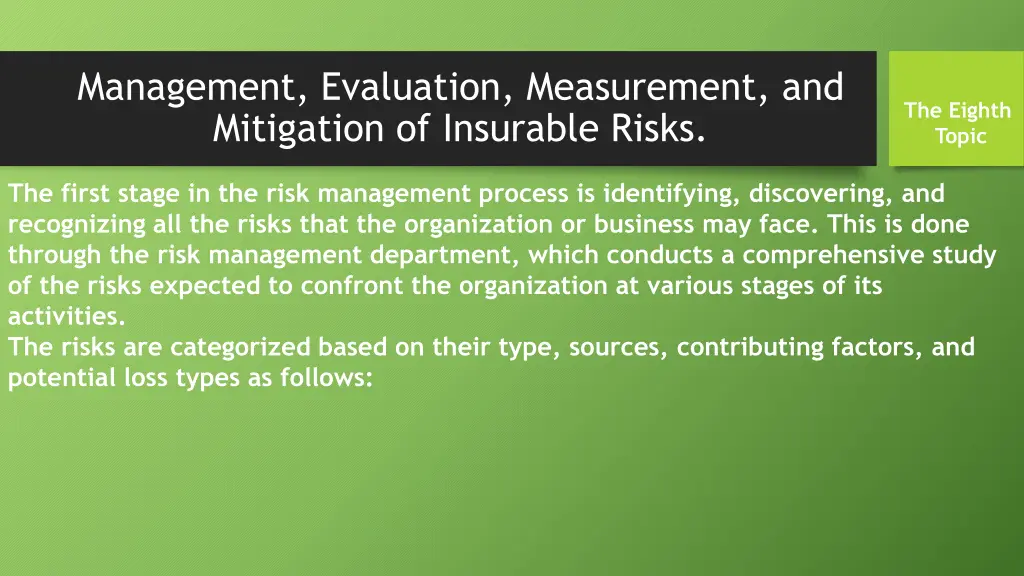 management evaluation measurement and mitigation 4
