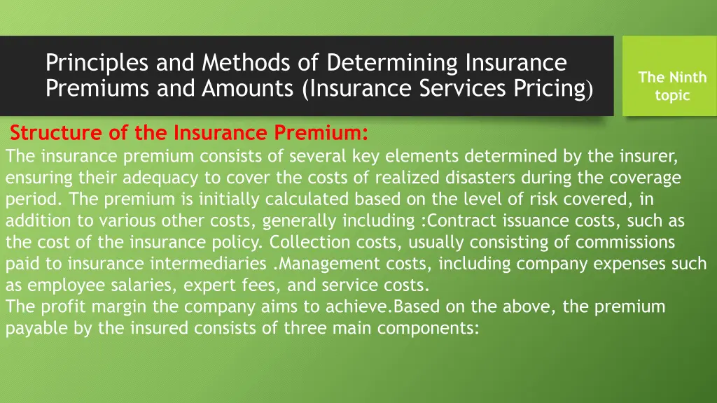 principles and methods of determining insurance 2
