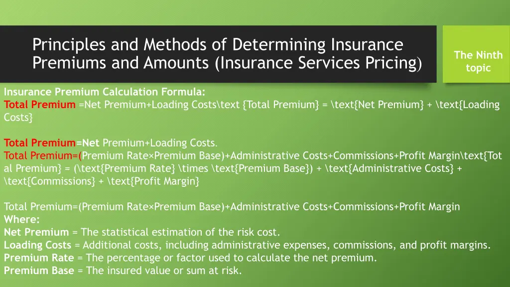 principles and methods of determining insurance 4