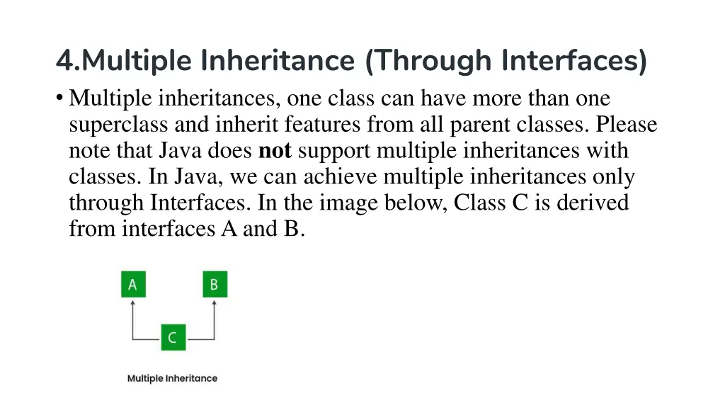 4 multiple inheritance through interfaces