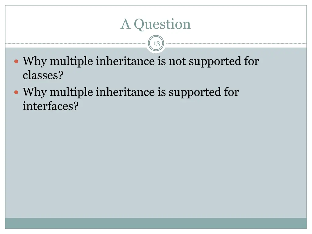 a question