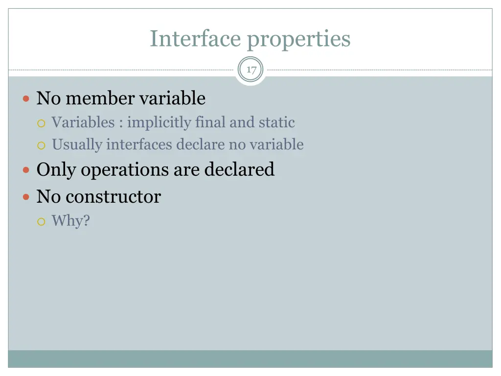 interface properties