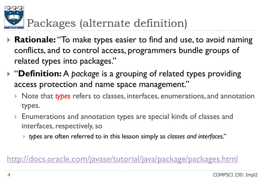 packages alternate definition