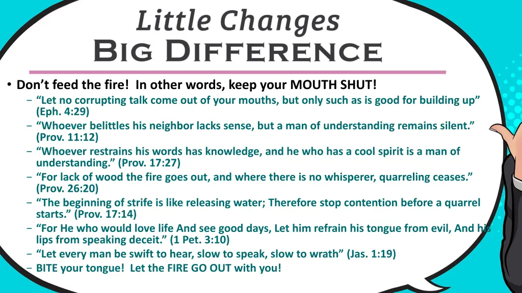 don t feed the fire in other words keep your