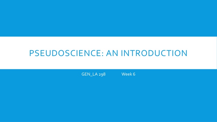 pseudoscience an introduction