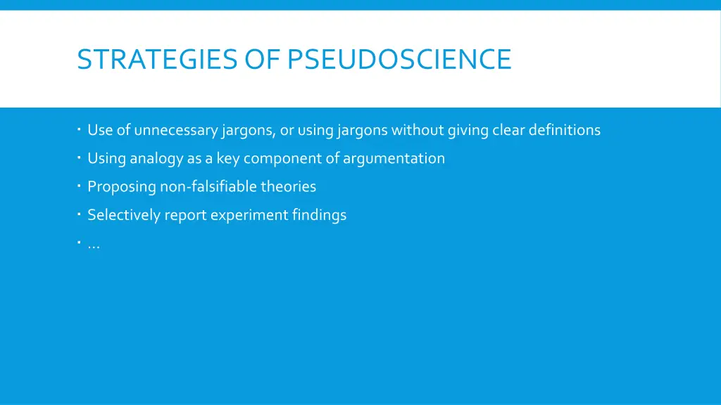 strategies of pseudoscience
