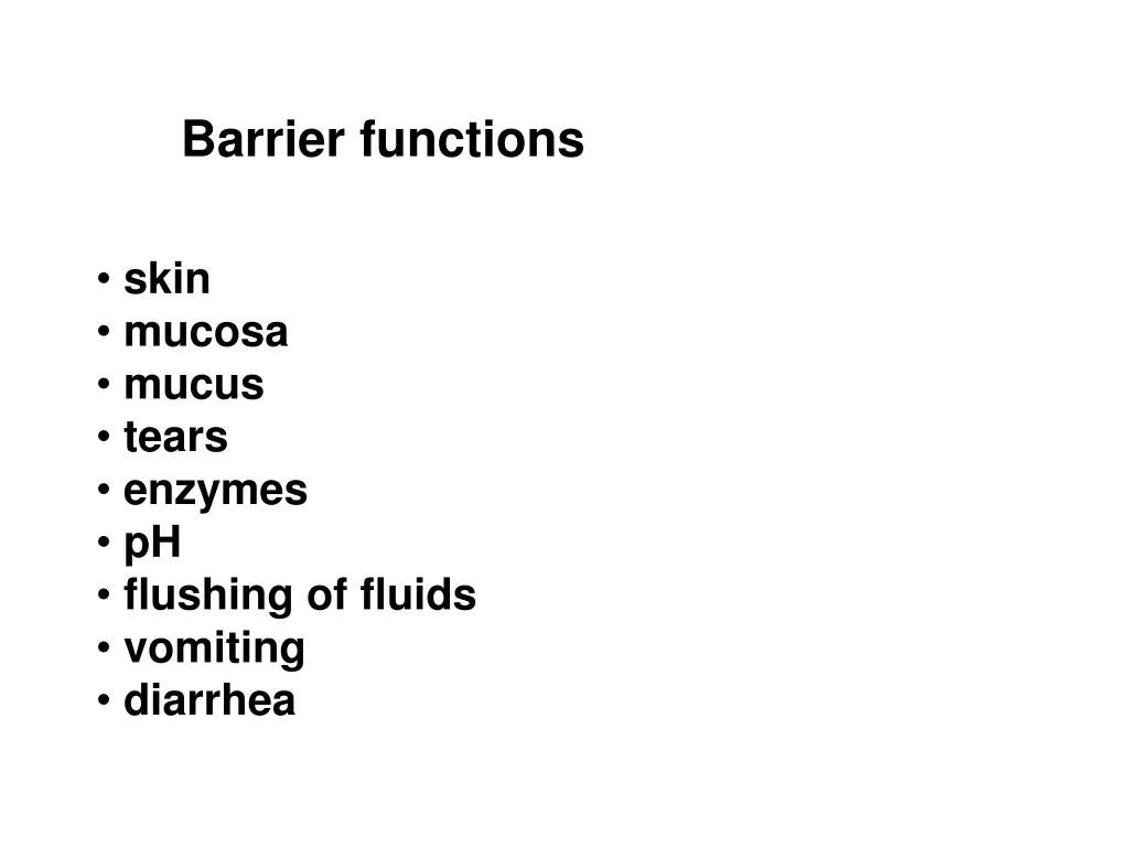 barrier functions