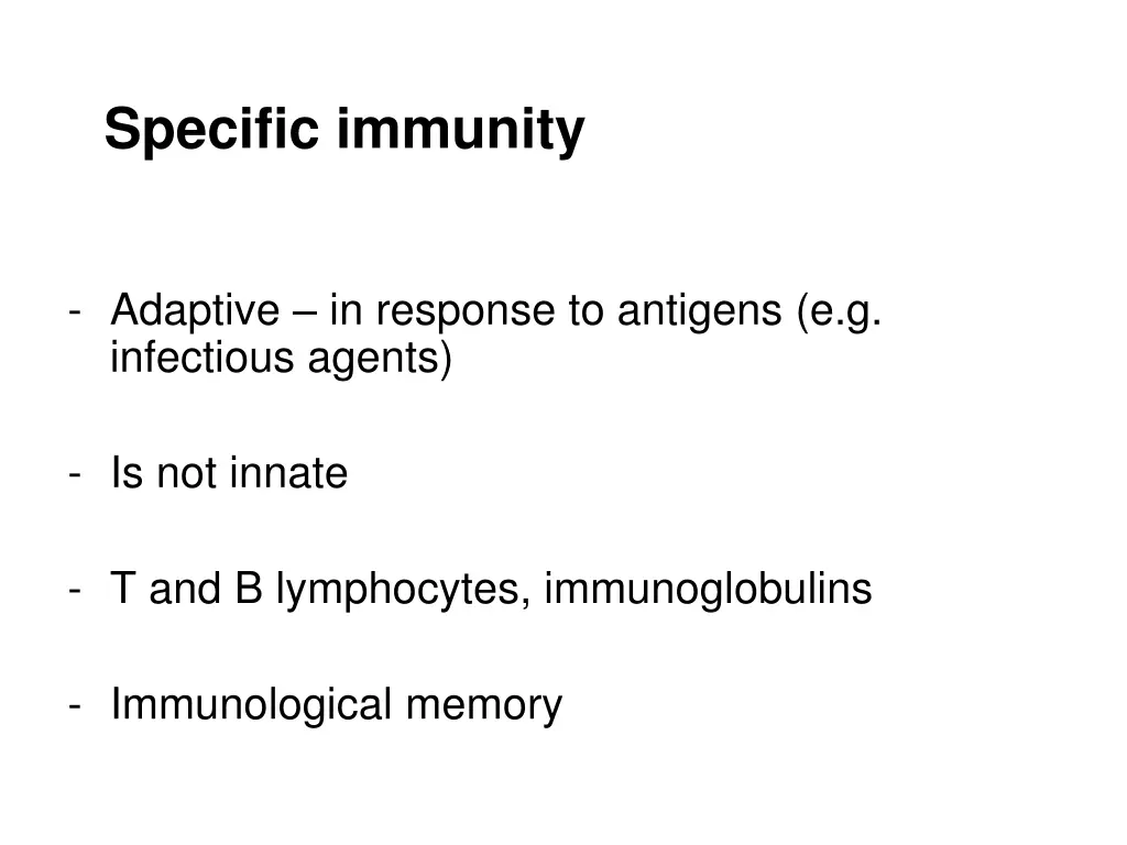 specific immunity