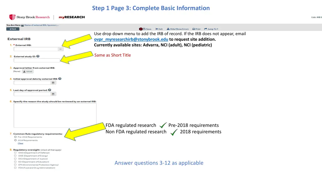 step 1 page 3 complete basic information