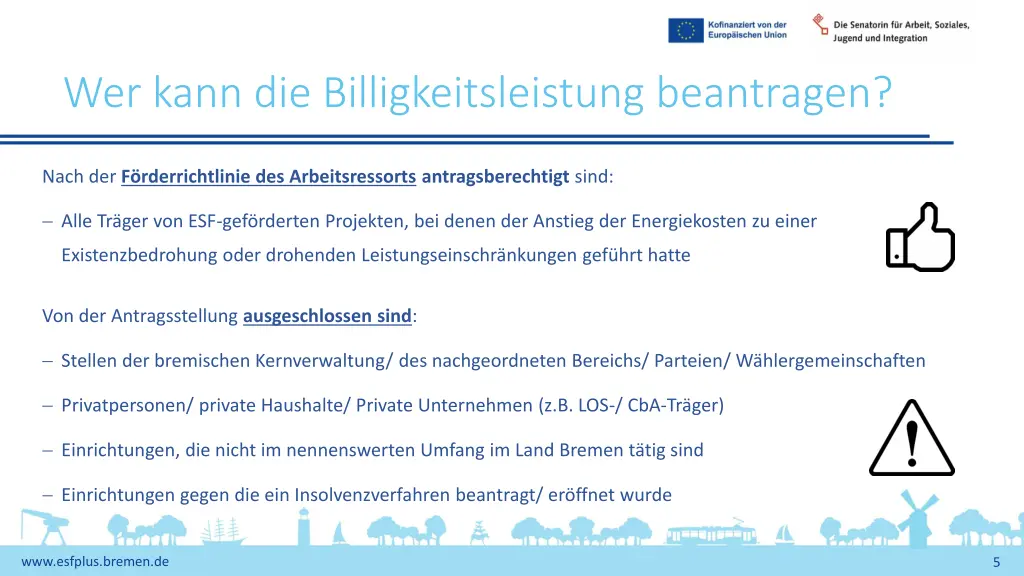 wer kann die billigkeitsleistung beantragen