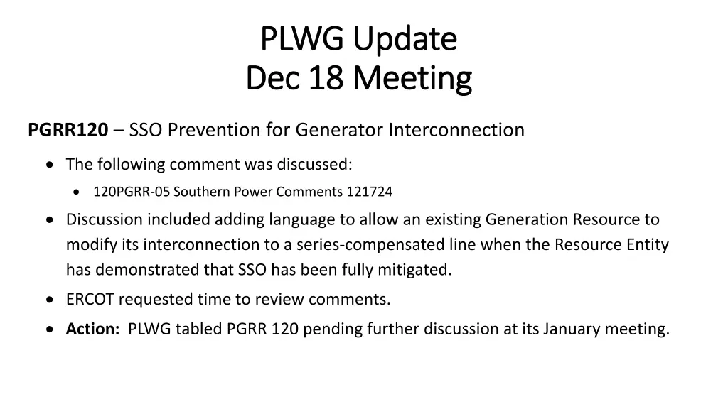 plwg update plwg update dec 18 meeting 3