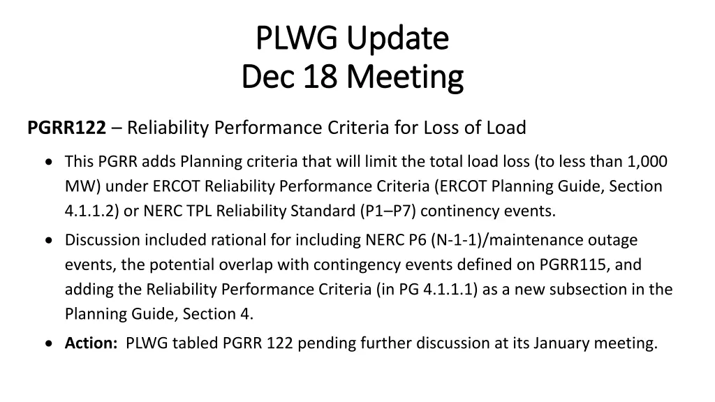 plwg update plwg update dec 18 meeting 4
