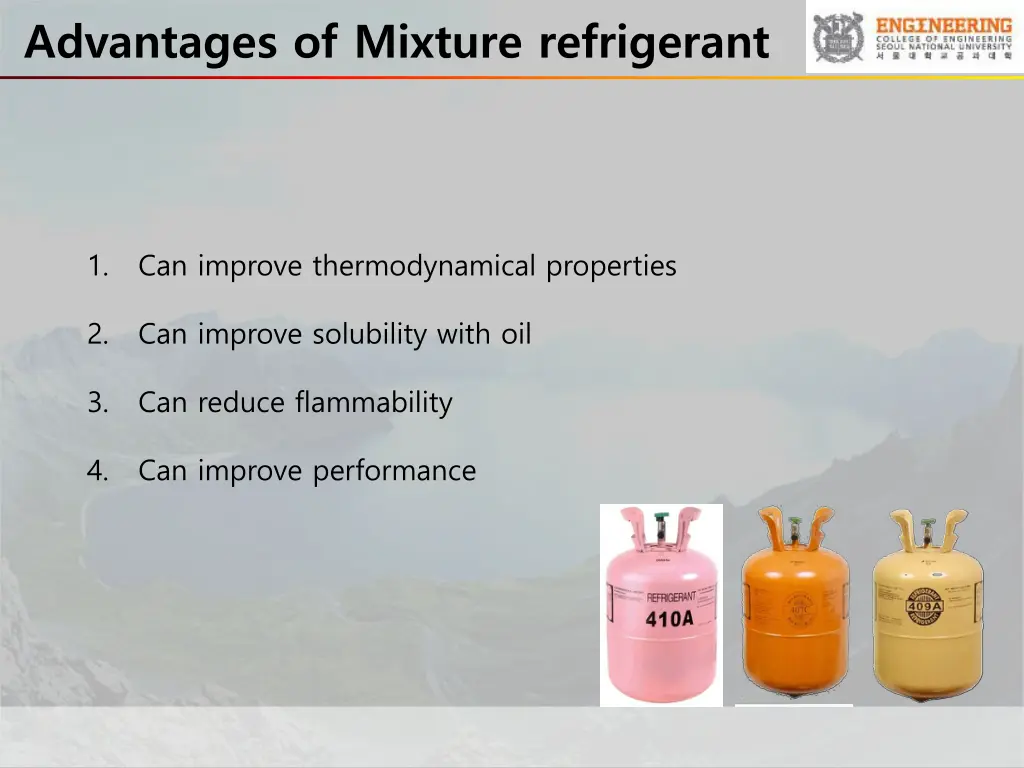 advantages of mixture refrigerant