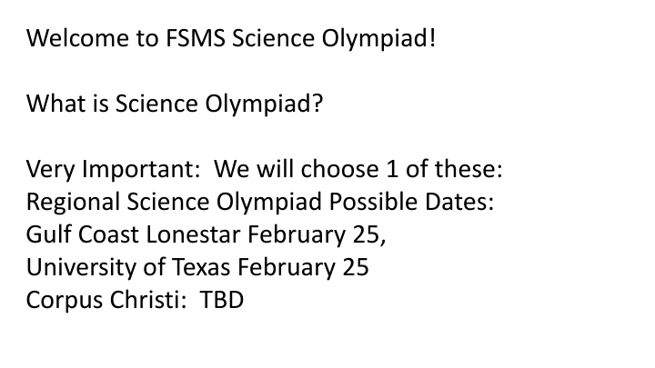 welcome to fsms science olympiad