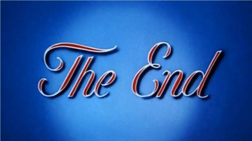 the end