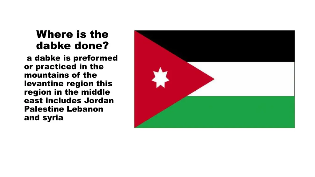 where is the dabke done a dabke is preformed
