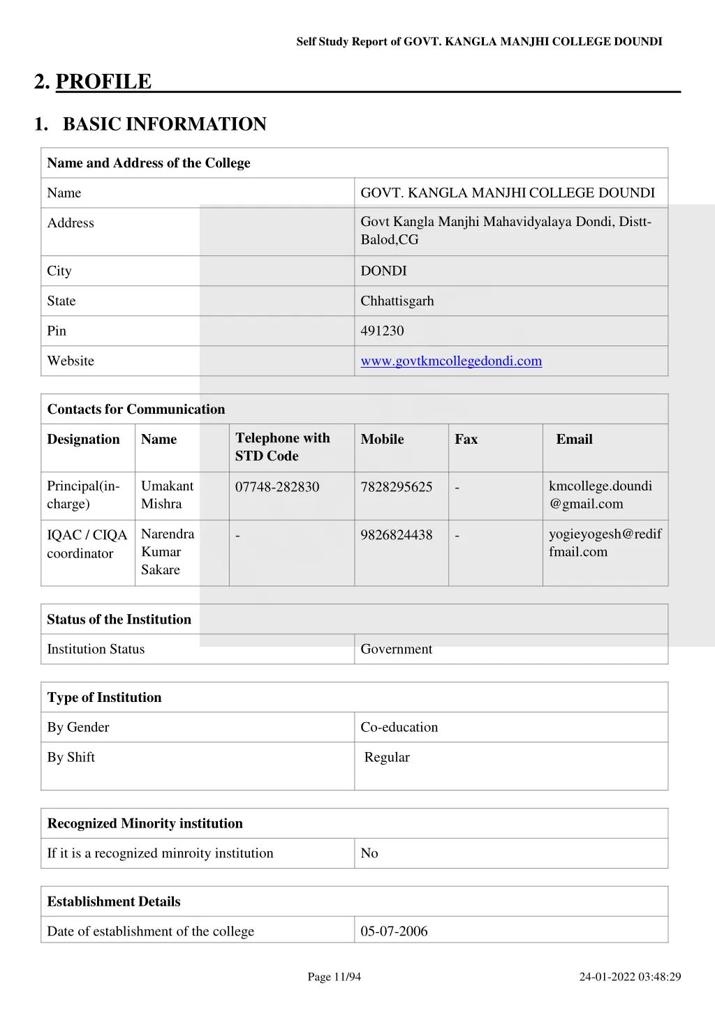 self study report of govt kangla manjhi college 10