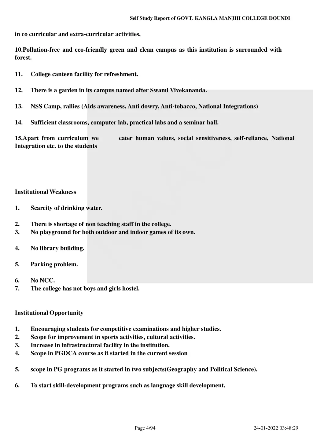 self study report of govt kangla manjhi college 3