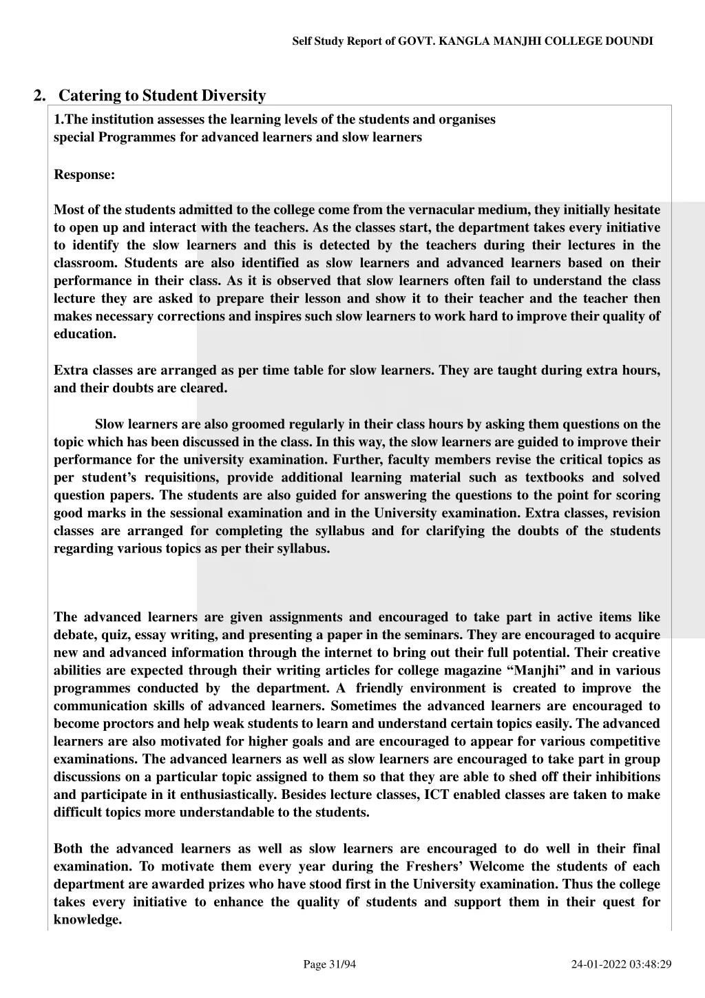 self study report of govt kangla manjhi college 30