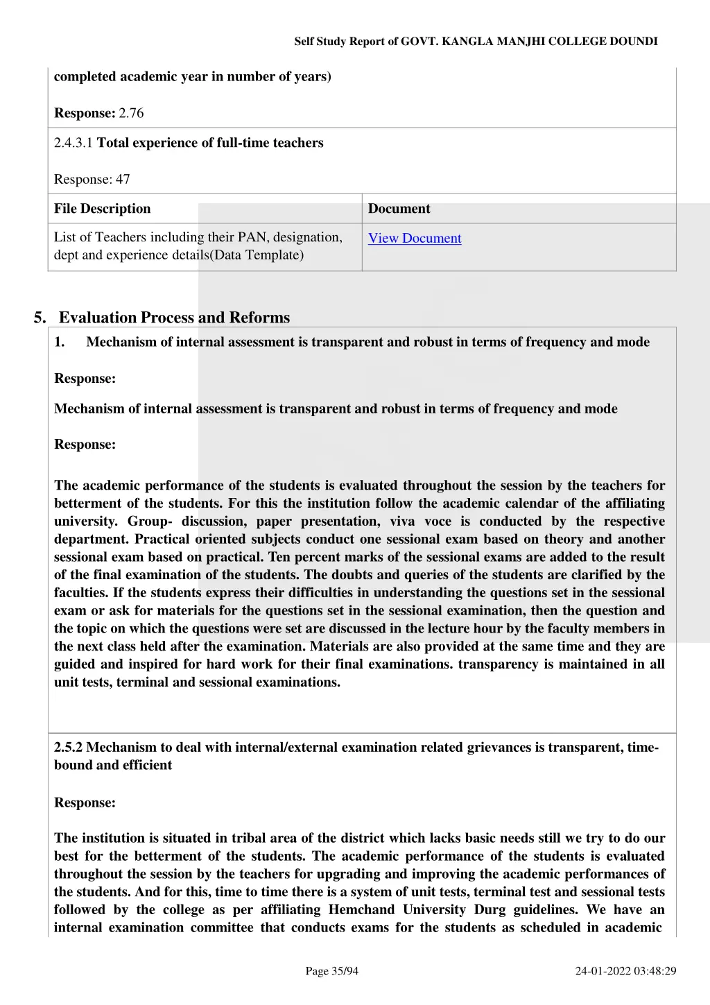self study report of govt kangla manjhi college 34