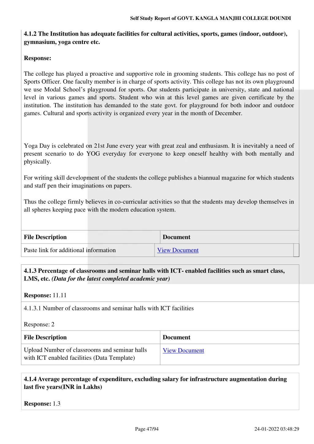 self study report of govt kangla manjhi college 46