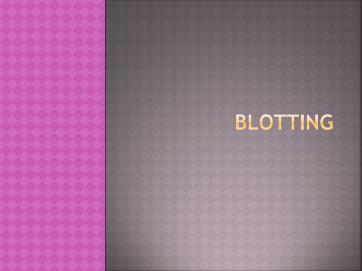 blotting
