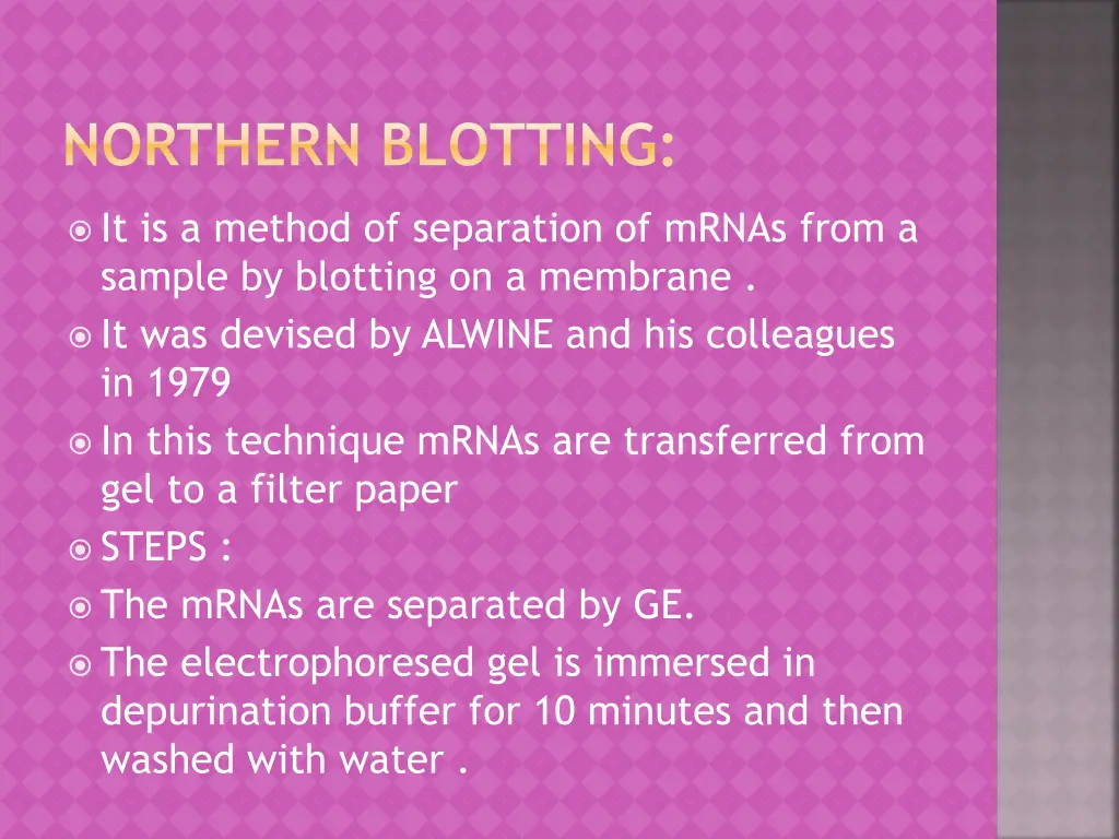 northern blotting