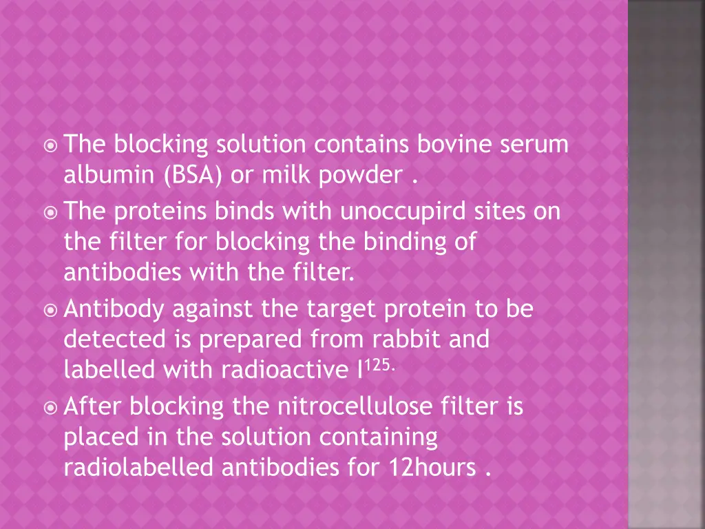 the blocking solution contains bovine serum