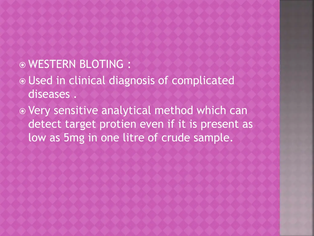 western bloting used in clinical diagnosis